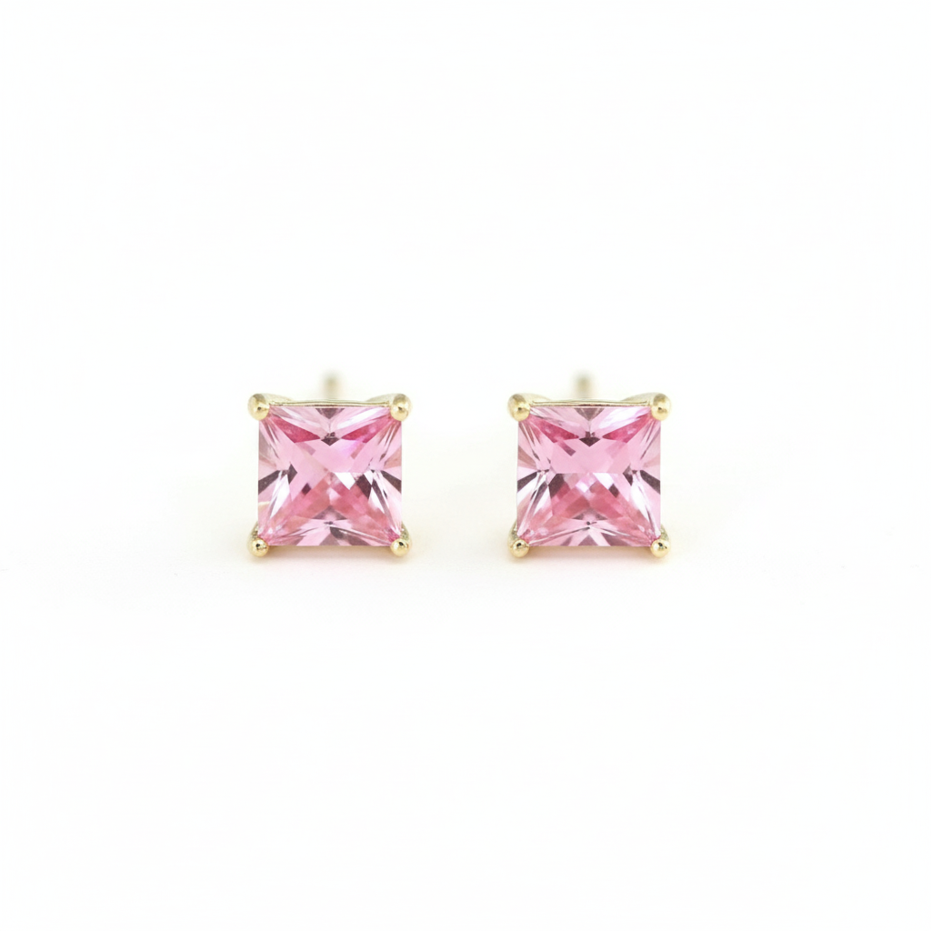 Omerta Lane – Royal Square Studs (Rose Classic)