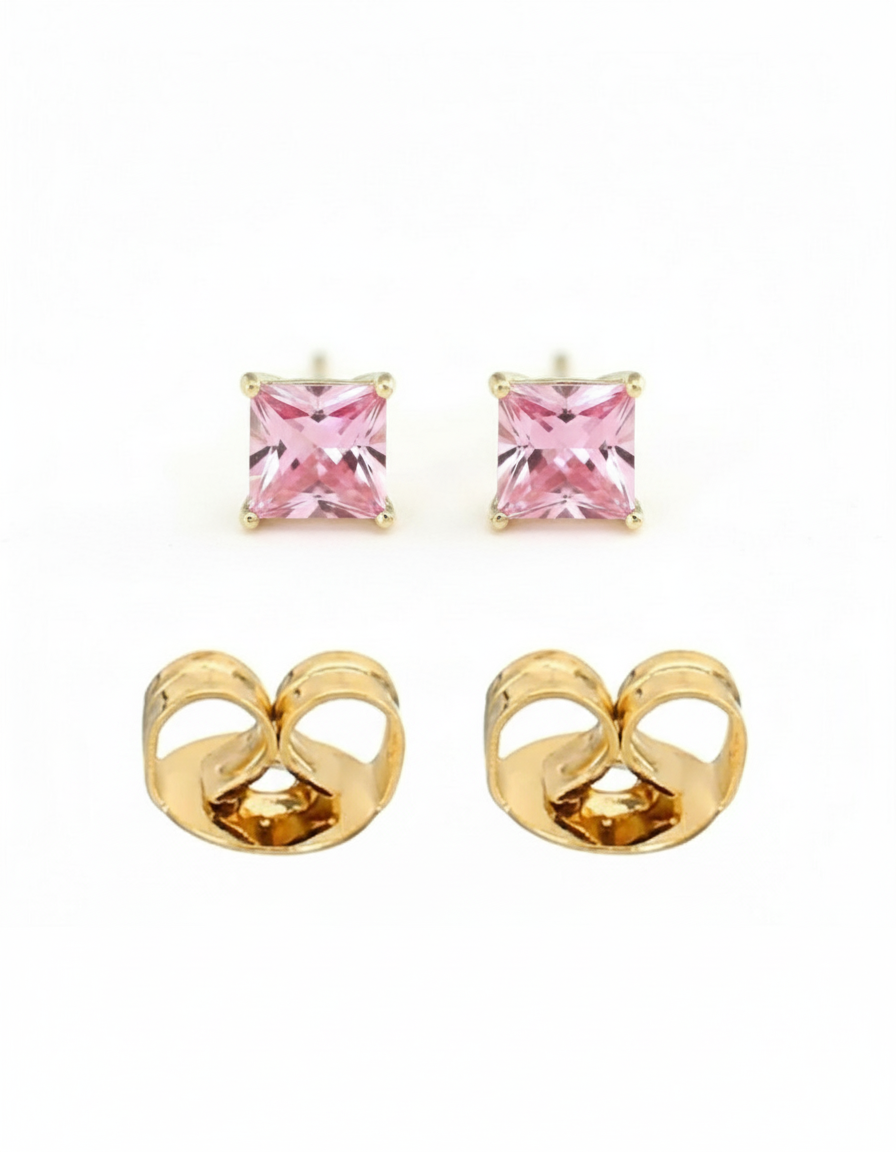 Omerta Lane – Royal Square Studs (Rose Classic)